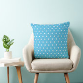 Cheerful Blue Background with White Star Pattern クッション (椅子)