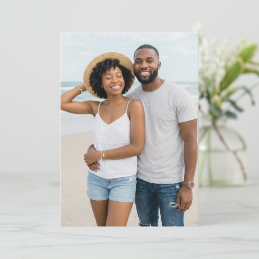 Cheerful Blue Beach Photo 招待状 (スタンド正面)