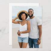 Cheerful Blue Beach Photo 招待状 (正面/裏面)