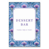 Cheerful Blue Floral Border テーブルナンバー (裏面)