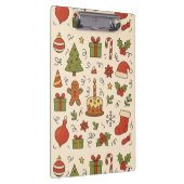 Cheerful Christmas Doodle Pattern クリップボード (右)