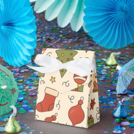 Cheerful Christmas Doodle Pattern フェイバーボックス