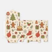 Cheerful Christmas Doodle Pattern フェイバーボックス (折り畳みなし)