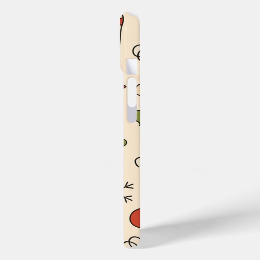 Cheerful Christmas Doodle Pattern Case-Mate iPhoneケース (裏面 / 左)