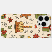 Cheerful Christmas Doodle Pattern Case-Mate iPhoneケース (裏面 (横))