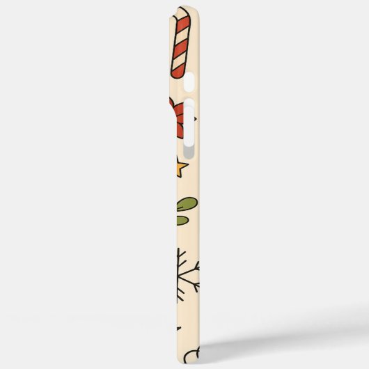 Cheerful Christmas Doodle Pattern Case-Mate iPhoneケース (裏面 / 左)