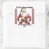 Cheerful Christmas Gift Sticker スクエアシール (バッグ)