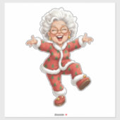 Cheerful Christmas Grandma Holiday Celebrations シール (シート)