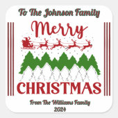Cheerful Christmas Holiday Sticker スクエアシール (正面)
