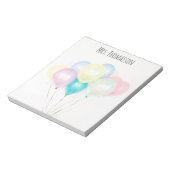 Cheerful Colors Ballons Simple Teacher Notepad  ノートパッド (回転)