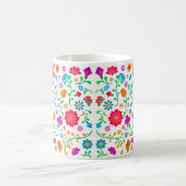 Cheerful colourful folk art pattern  コーヒーマグカップ (中央)