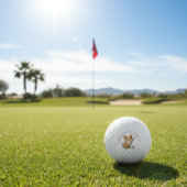 Cheerful Corgi 'Stay Pawsitive and Swing On!' Fun ゴルフボール