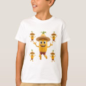  Cheerful Corn Characters Celebrating Life Tシャツ (正面)