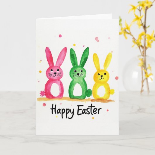 Cheerful Creature Watercolor Card カード (黄色い花)