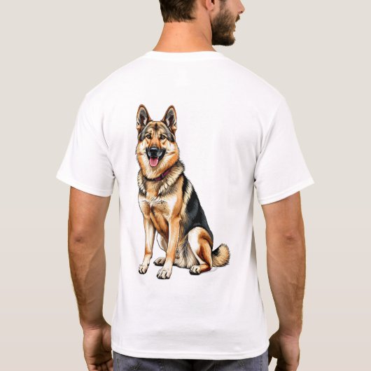 Cheerful Czechoslovakian Wolfdog Dog Tシャツ (裏面)