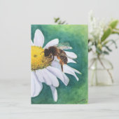 Cheerful daisy and bee blank card 招待状 (スタンド正面)