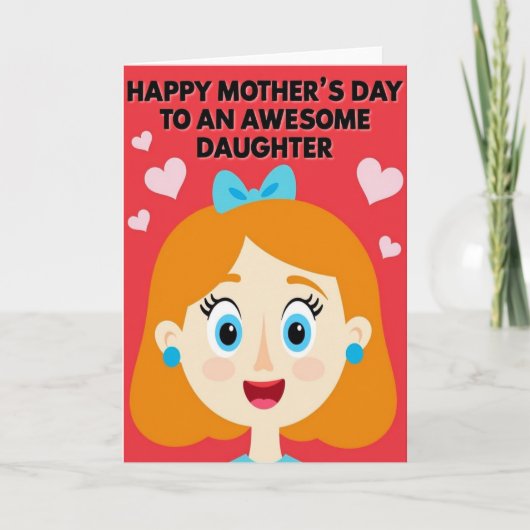 Cheerful Daughter Day Greeting Card カード (正面)