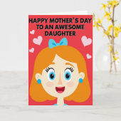 Cheerful Daughter Day Greeting Card カード (黄色い花)