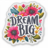 Cheerful Design: Bright Flowers & Words シール (正面)