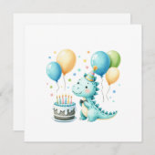 Cheerful Dinosaur Birthday Card シーズンカード (正面/裏面)