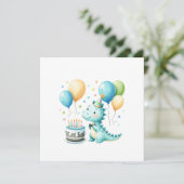 Cheerful Dinosaur Birthday Card シーズンカード (スタンド正面)