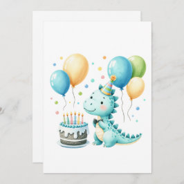 Cheerful Dinosaur Birthday Card シーズンカード