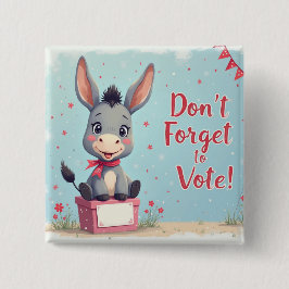 Cheerful Donkey Vote Reminder 缶バッジ