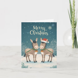 Cheerful Donkeys Christmas Card シーズンカード