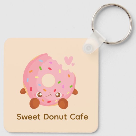 Cheerful Donut With Sprinkles キーホルダー (裏面)