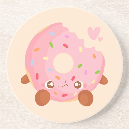 Cheerful Donut With Sprinkles コースター (正面)
