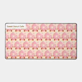 Cheerful Donut With Sprinkles デスクマット