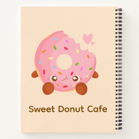 Cheerful Donut With Sprinkles ノートブック (裏面)