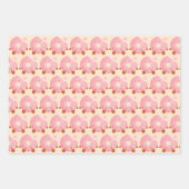 Cheerful Donut With Sprinkles ラッピングペーパーシート (正面3)