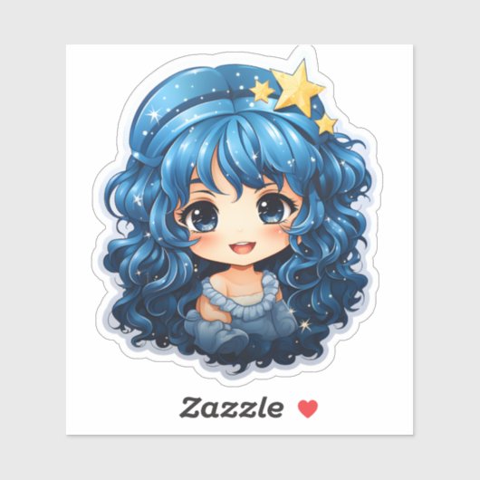 Cheerful Festive Blue Christmas Sticker シール (シート)