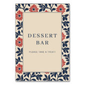 Cheerful Floral Dessert Bar Sign テーブルナンバー (裏面)