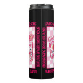 Cheerful Floral Drip Mom Word Art タンブラー (裏面)