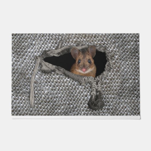 Cheerful Gift | Mouse Doormat | Housewarming ドアマット (正面)