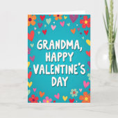 Cheerful Grandma Valentine Card カード (正面)