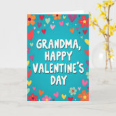 Cheerful Grandma Valentine Card カード (黄色い花)