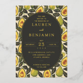 Cheerful Green Avocado 箔招待状 (正面)