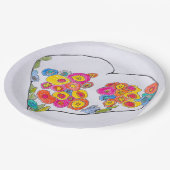 Cheerful Heart by Lydia's Art Sangria ペーパープレート (アングル)