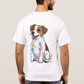 Cheerful Jack Russell Splatter Fun Tシャツ (裏面)