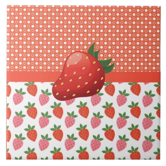 Cheerful Juicy Strawberry  タイル (正面)