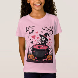 Cheerful Little Witch And A Bubbling Cauldron Tシャツ