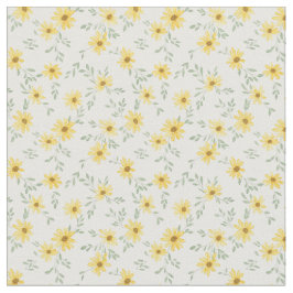 Cheerful Morning Daisy Sunny Watercolor Floral ファブリック