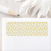 Cheerful Morning Daisy Sunny Watercolor Floral ラベル (インサイチュ)
