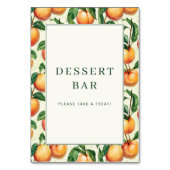 Cheerful Orange Apricot Illustration Border テーブルナンバー (裏面)