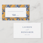 Cheerful Orange Floral Hydrangea プレイスカード (正面/裏面)