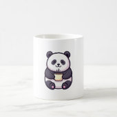 Cheerful Panda with Tea – Cute Whimsical コーヒーマグカップ (中央)