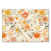 Cheerful Peach Floral Border テーブルナンバー (裏面)